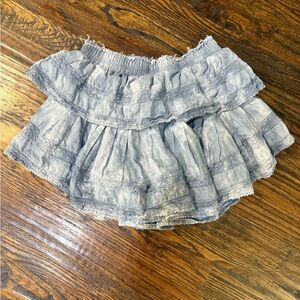 Loveshackfancy tiered mini skirt